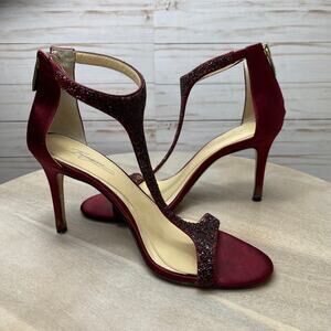 Imagine Vince Camuto Phoebe Heels Women’s 8.5 EU 38.5 Burgundy Crystal